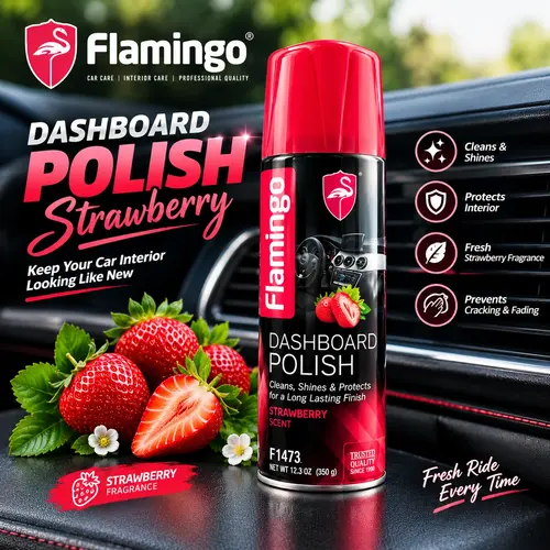 Flamingo Dashboard Polish 450ml – Car Interior Plastic, Rubber & Vinyl Cleaner & Shine Polish - Image 3