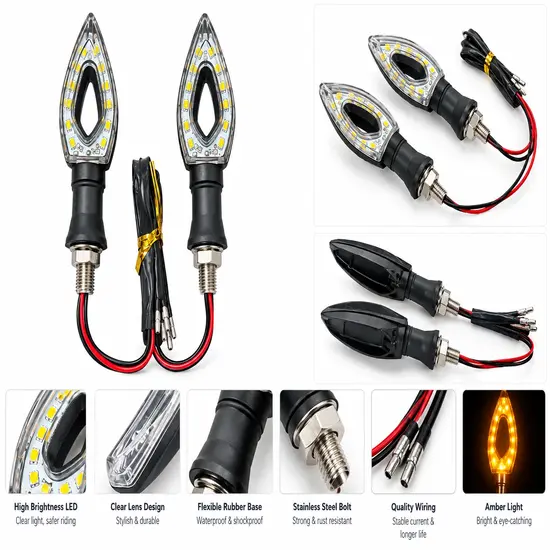 MOTO Universal LED Indicator Light – Motorcycle Turn Signal - Image 2