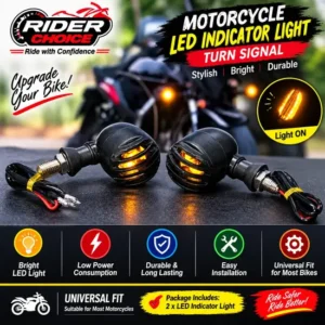 Universal LED Indicator Light – Motorcycle & Bike Turn Signal (2 Pcs)