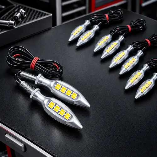 LED Motorcycle Indicator Light – Universal Bike Turn Signal Indicator Lamp (2Pcs) - Image 2