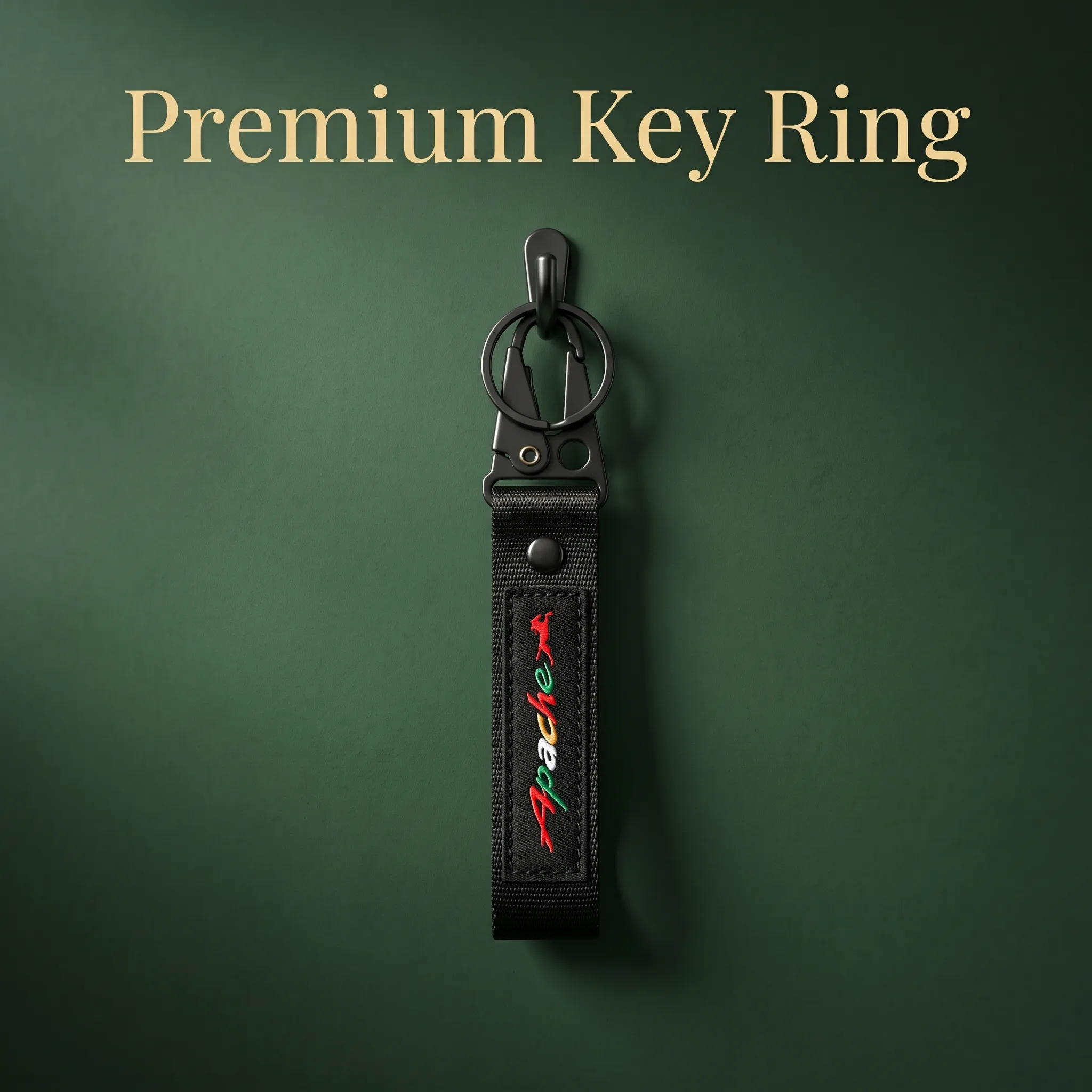 Premium Motorcycle Ribbon Key Ring – Embroidered Bike Keychain