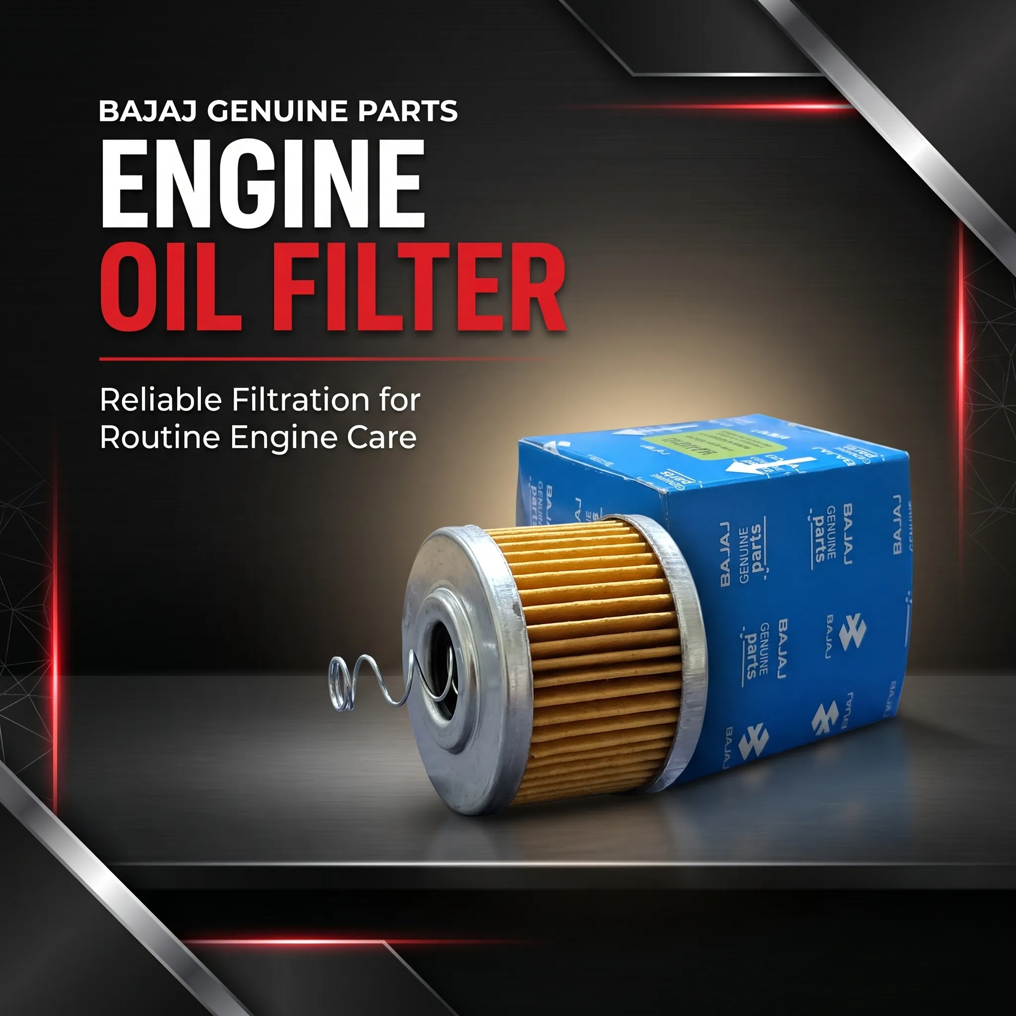 Bajaj Genuine Parts Motorcycle Engine Oil Filter