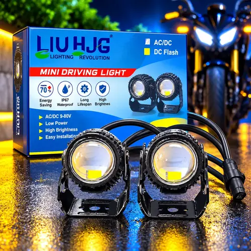 LIU HJG Mini Driving Fog Light – LED Auxiliary Light for Motorcycle - Image 2