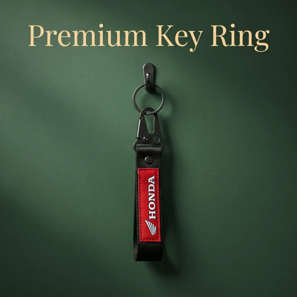 Premium Motorcycle Ribbon Key Ring – Embroidered Bike Keychain - Image 5