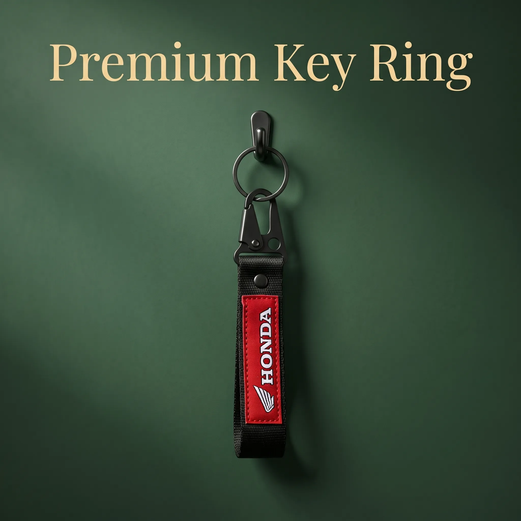 Premium Motorcycle Ribbon Key Ring – Embroidered Bike Keychain