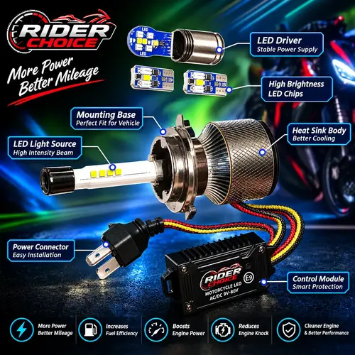 M4 LED Headlight Upgrade Kit – High Brightness Motorcycle LED Headlight - Image 2