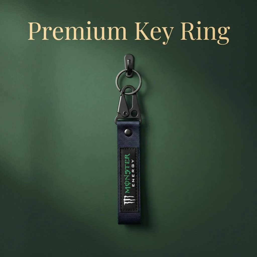 Premium Motorcycle Ribbon Key Ring – Embroidered Bike Keychain - Image 6