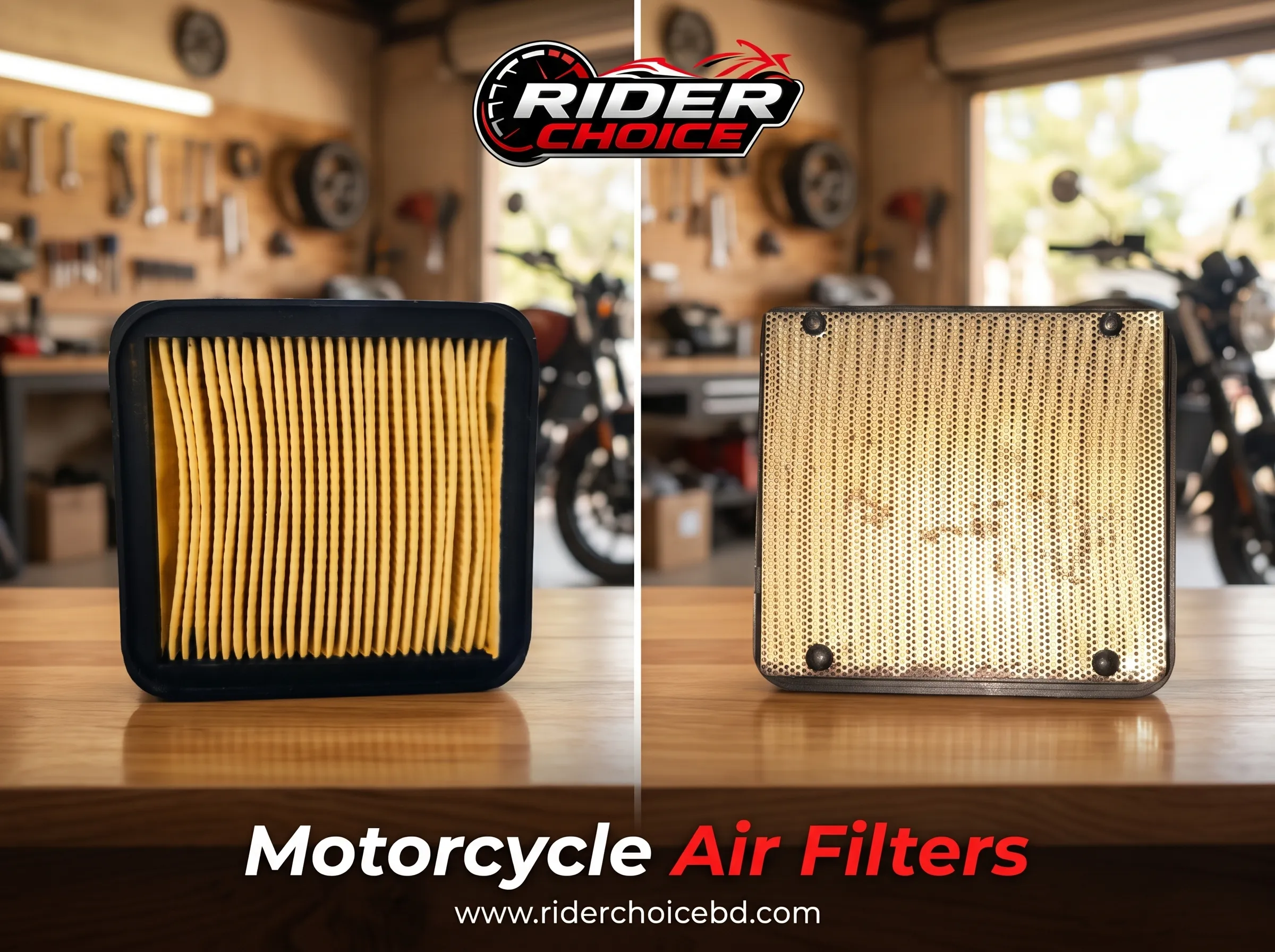 TVS Genuine Motorcycle Air Filter – Engine Air Cleaner Filter