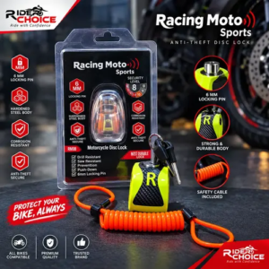 Racing Moto Sports Motorcycle Disc Brake Lock Secruity Level 8 with Reminder Cable