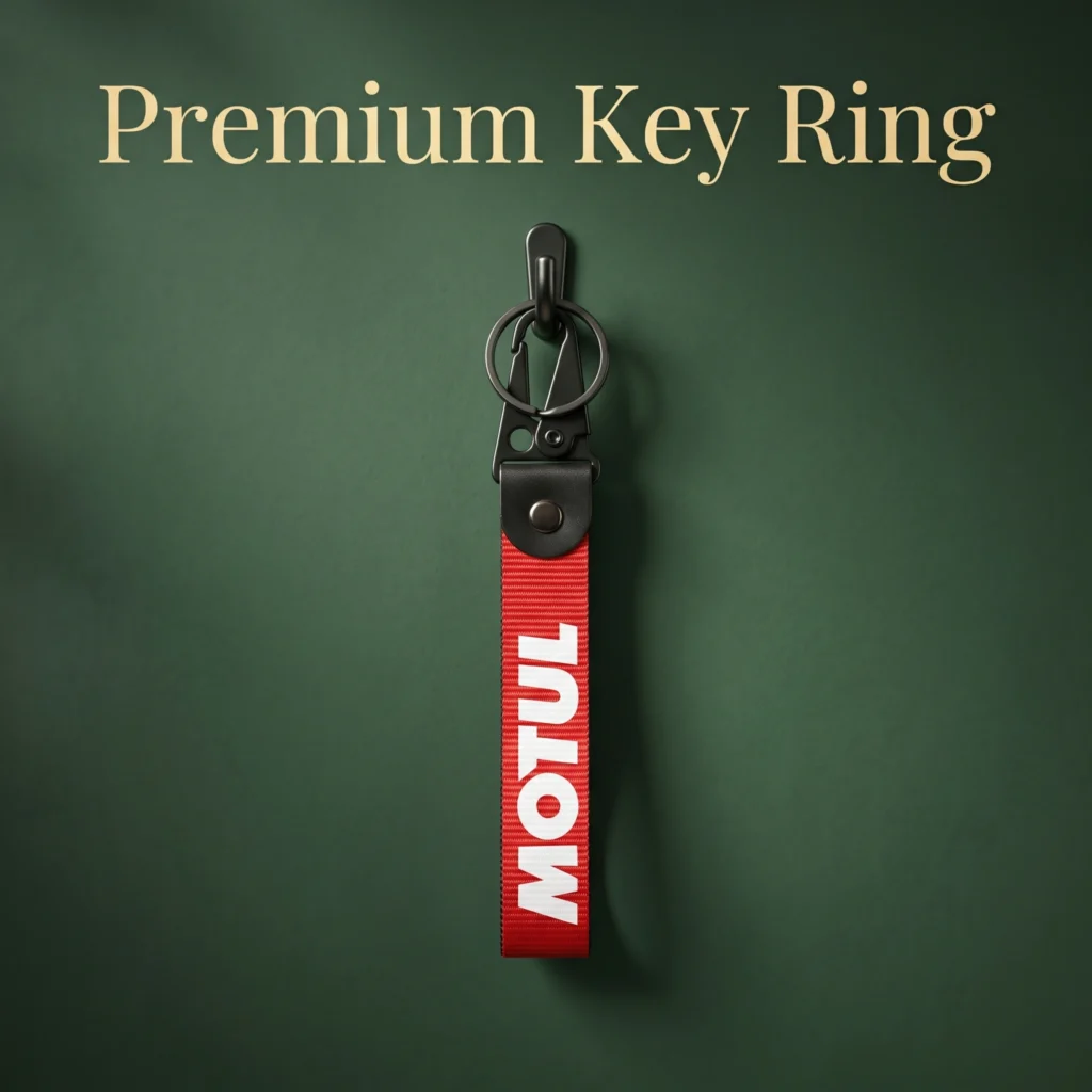 Premium Motorcycle Ribbon Key Ring – Embroidered Bike Keychain - Image 7