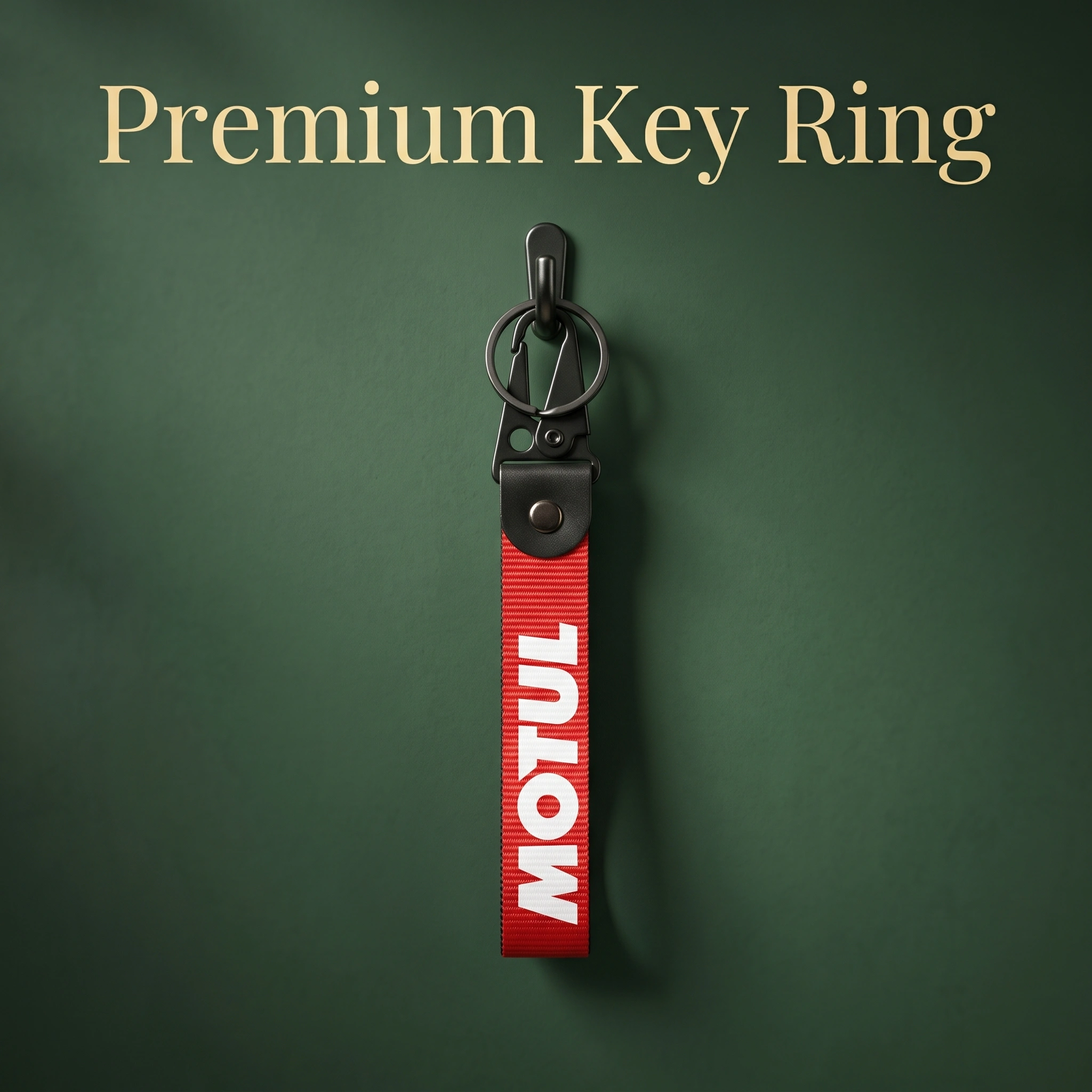 Premium Motorcycle Ribbon Key Ring – Embroidered Bike Keychain