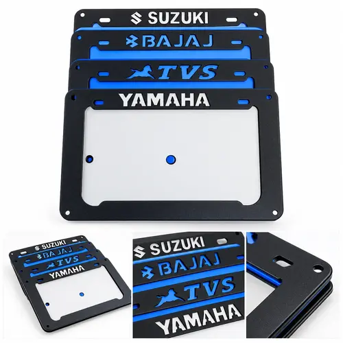 Premium Motorcycle License Plate Frame – Stylish & Durable Number Plate Holder for Bike