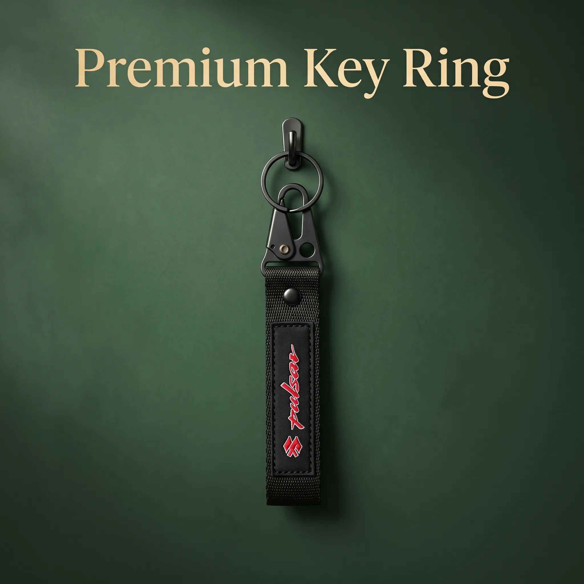 Premium Motorcycle Ribbon Key Ring – Embroidered Bike Keychain