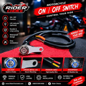 Motorcycle ON/OFF Push Button Switch – Handlebar Mount Switch