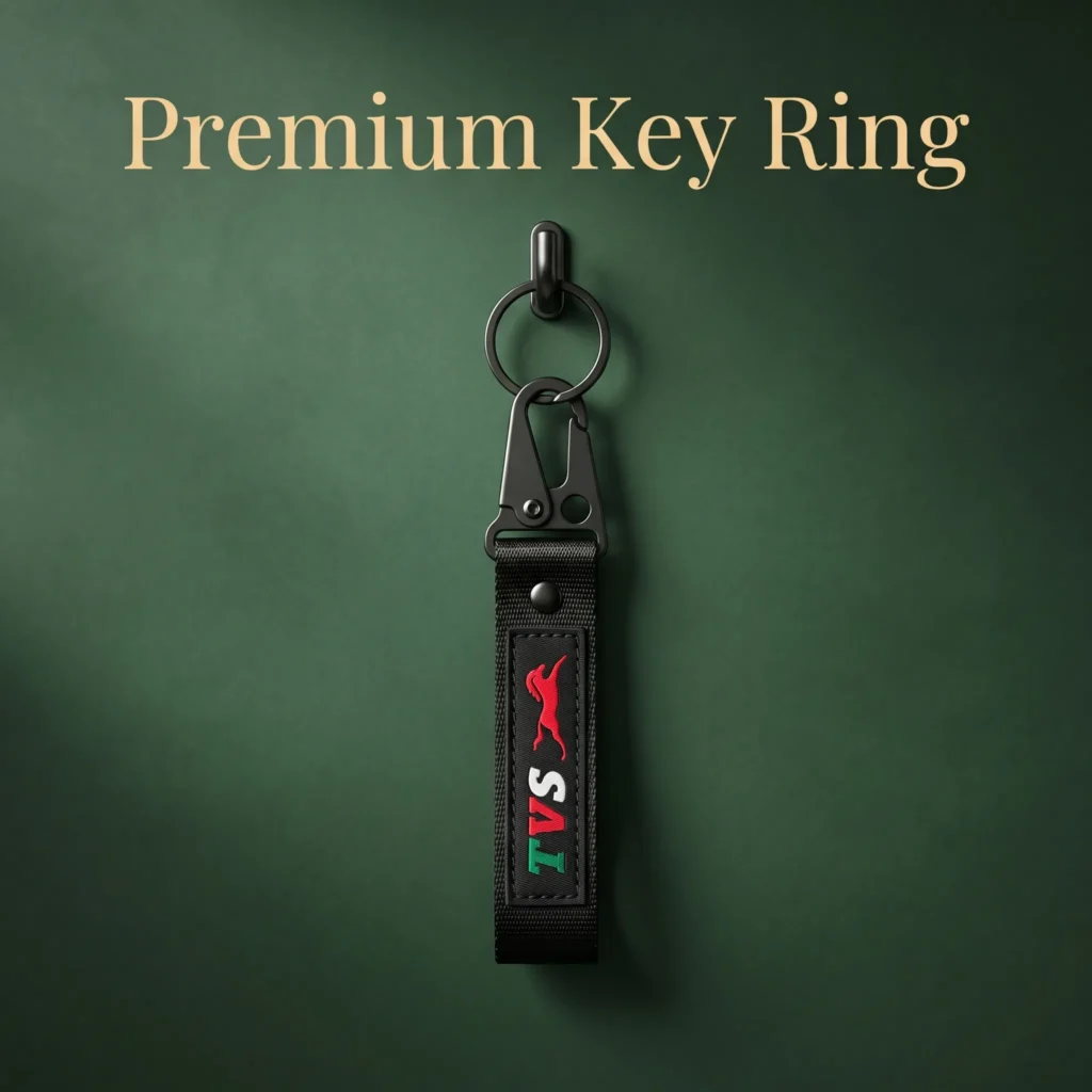 Premium Motorcycle Ribbon Key Ring – Embroidered Bike Keychain - Image 10