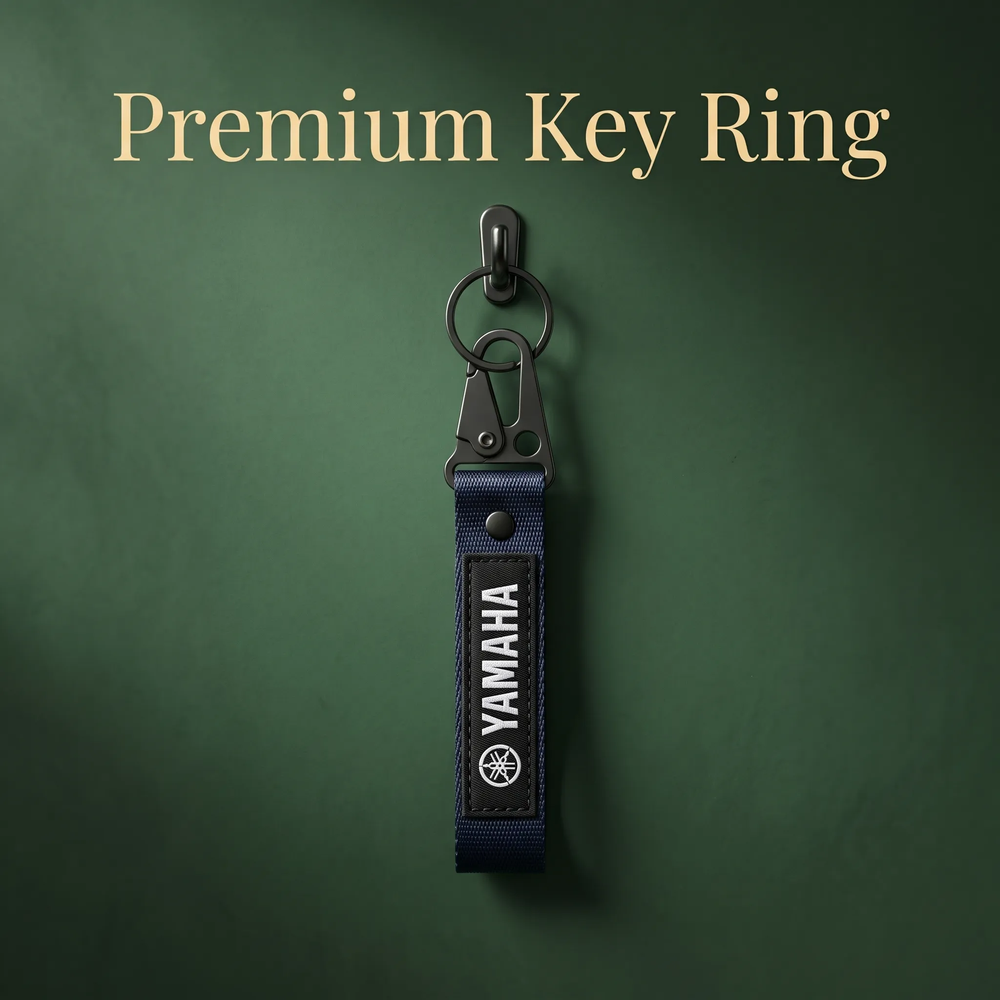 Premium Motorcycle Ribbon Key Ring – Embroidered Bike Keychain