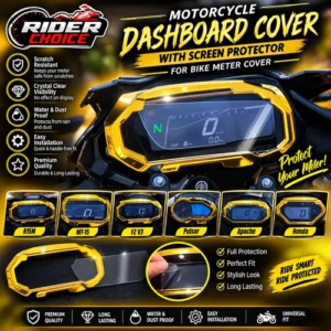 Premium Motorcycle Dashboard Cover with Screen Protector – Stylish Bike Meter Protection Frame